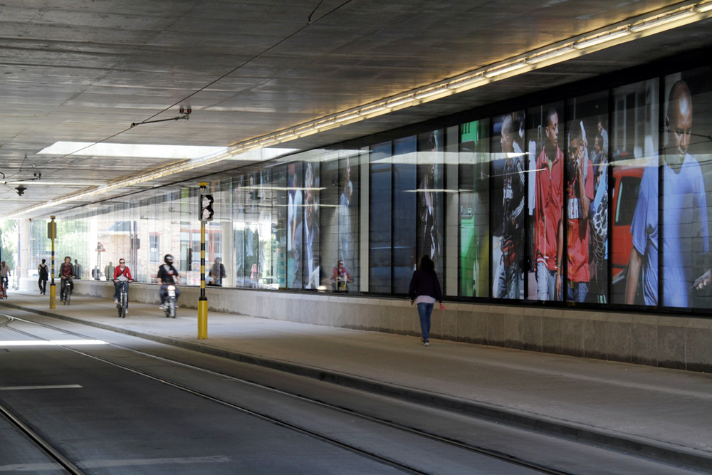 Sint-Pieters railway station, view, Gent, 2010, permanent installation